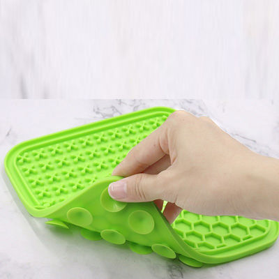 Matto da leccare in silicone da 20*20 cm con ventosa e design sostenibile
