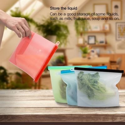 Taschino di stoccaggio riutilizzabile in silicone di tipo tridimensionale di grado alimentare con confezione sicura personalizzata