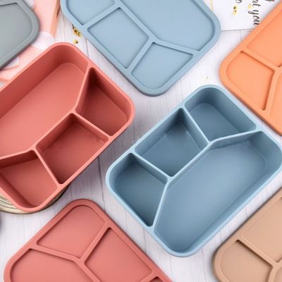 Contenitore pieghevole con coperchio e 4 compartimenti