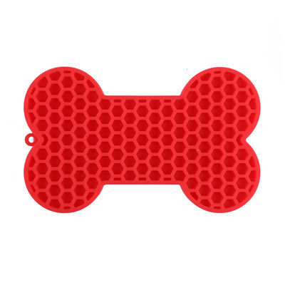 Matto per cani in silicone personalizzato per l'alimentazione lenta, con forma ossea e design di aspirazione