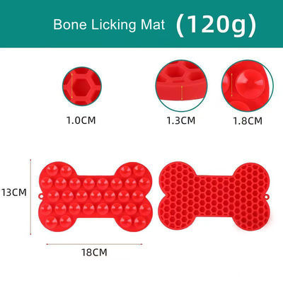 Matto per cani in silicone personalizzato per l'alimentazione lenta, con forma ossea e design di aspirazione