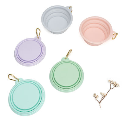 UDYE Tazza portatile per l'alimentazione dell'acqua per animali da compagnia Tazza pieghevole pieghevole in silicone per cani da viaggio