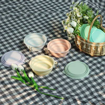 UDYE Tazza portatile per l'alimentazione dell'acqua per animali da compagnia Tazza pieghevole pieghevole in silicone per cani da viaggio