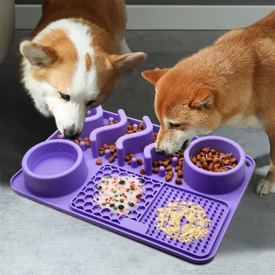BPA-Free Silicone Pet Food Bowl Mat per cani cuccioli Resistenza alle temperature da -40 a 250