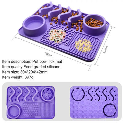 BPA-Free Silicone Pet Food Bowl Mat per cani cuccioli Resistenza alle temperature da -40 a 250