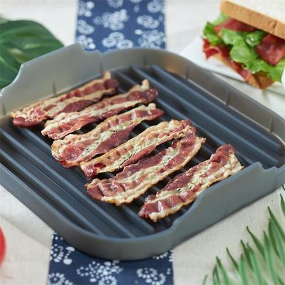 Forno da forno a microonde e forno per cucinare bacon in silicone sostenibile Grigio o personalizzato