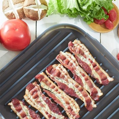 Forno da forno a microonde e forno per cucinare bacon in silicone sostenibile Grigio o personalizzato