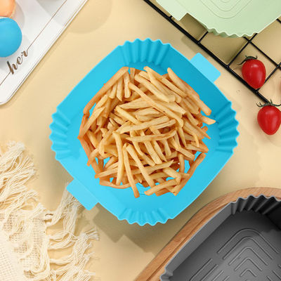 Fritura a aria sostenibile Pallone in silicone con vassoio per pasticceria e cestino quadrato