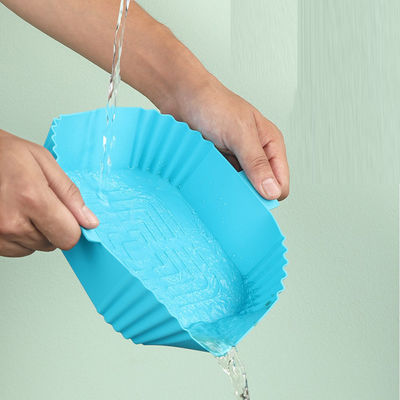 Fritura a aria sostenibile Pallone in silicone con vassoio per pasticceria e cestino quadrato