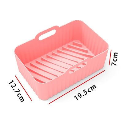 2pcs Food Safe Non Stick Air Fryer Accessoiri di pentola di silicone Piatto di ricambio
